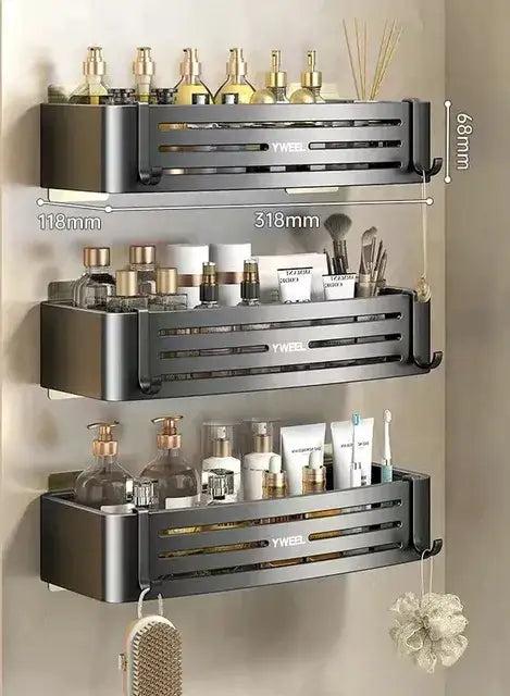 Silver Corner Shelf Rack