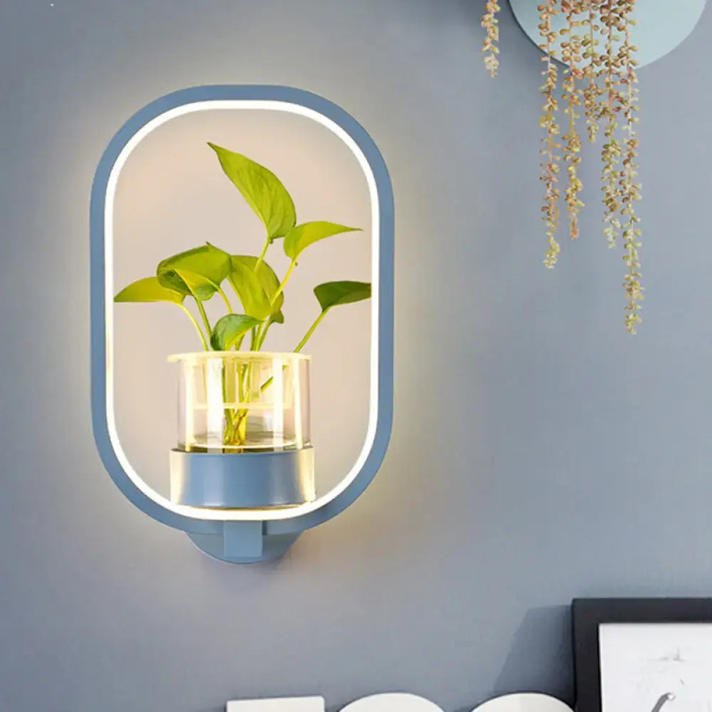Silver Wall Light Planter