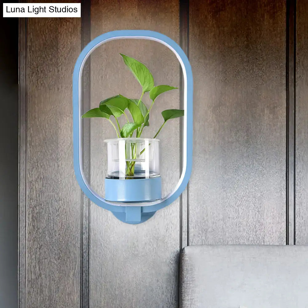 Silver Wall Light Planter