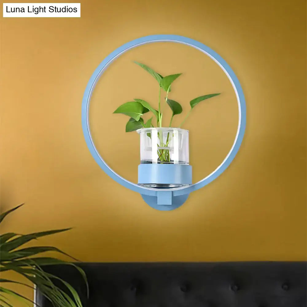 Silver Wall Light Planter