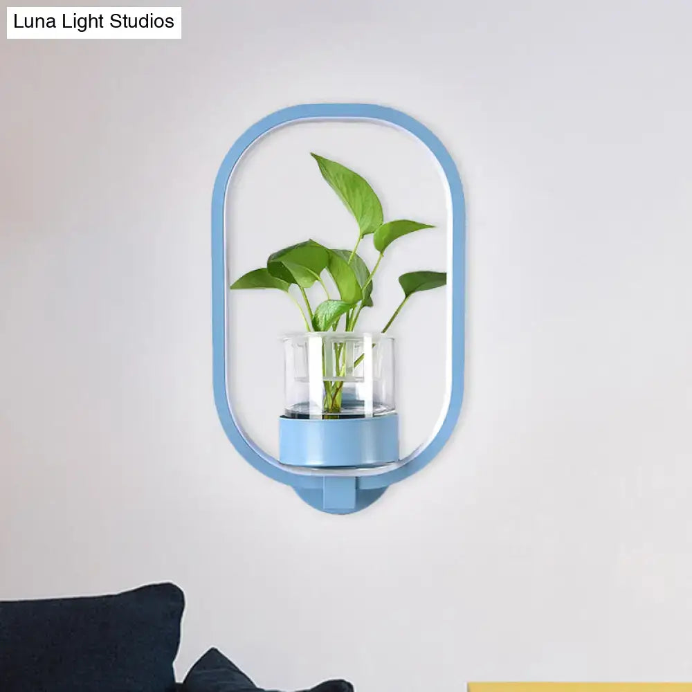 Silver Wall Light Planter