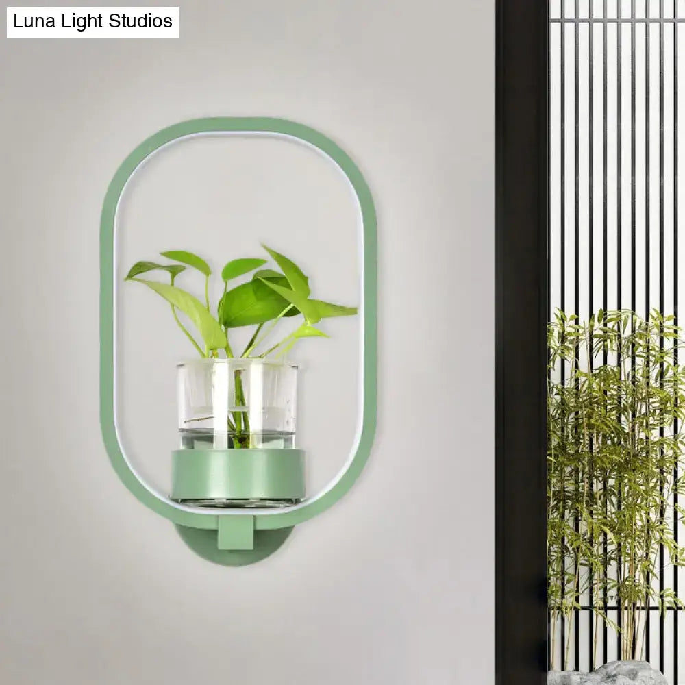 Silver Wall Light Planter