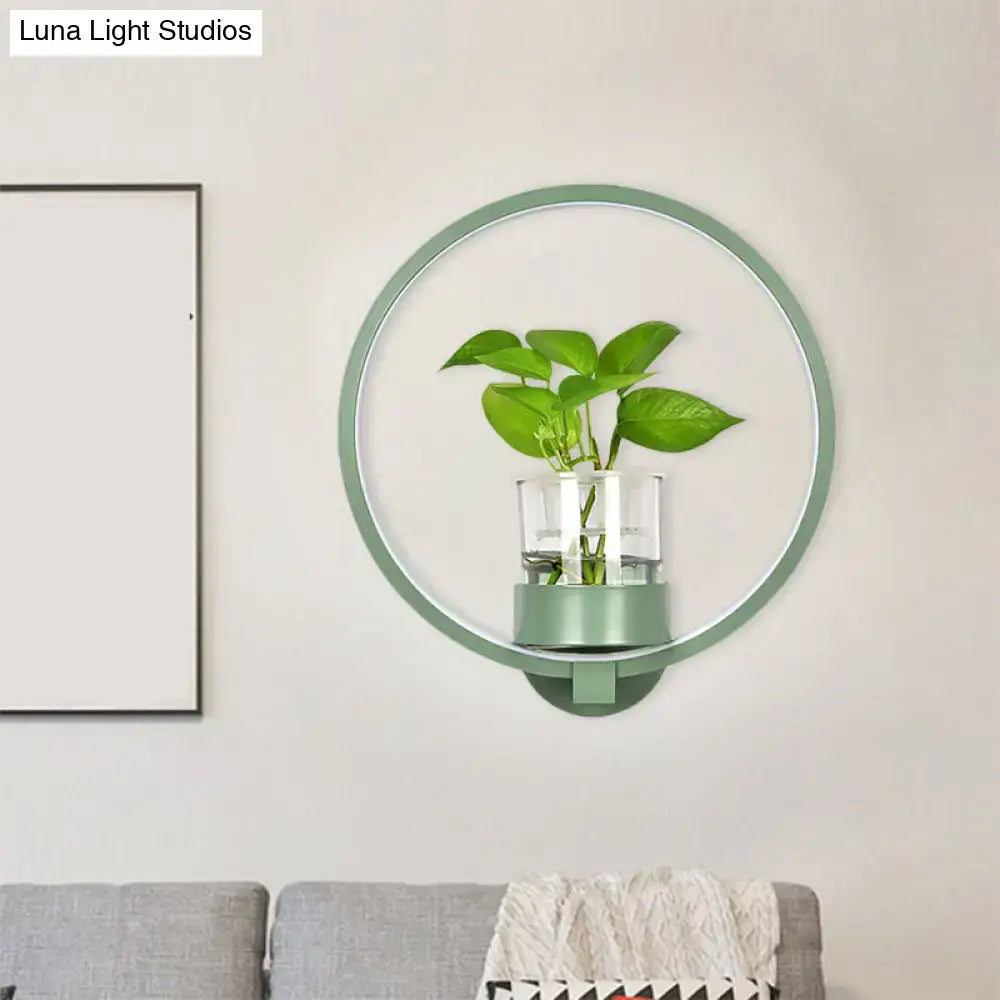 Silver Wall Light Planter