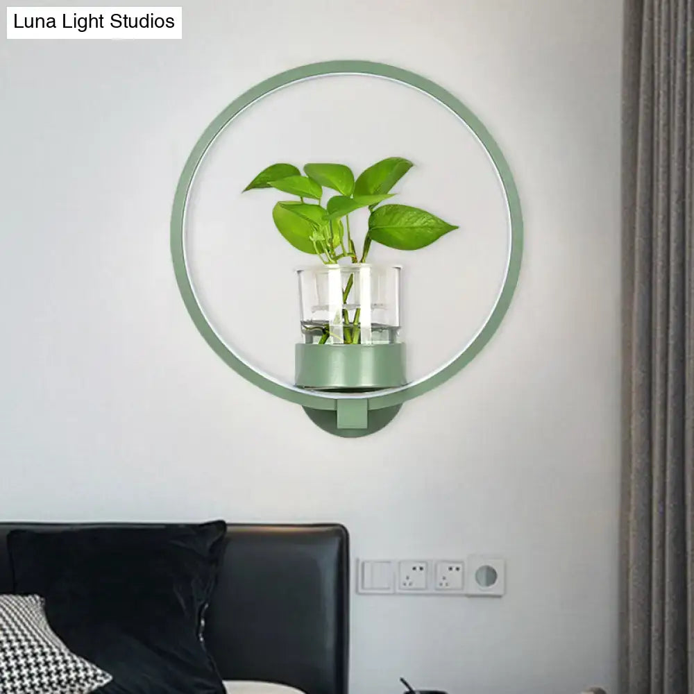 Silver Wall Light Planter