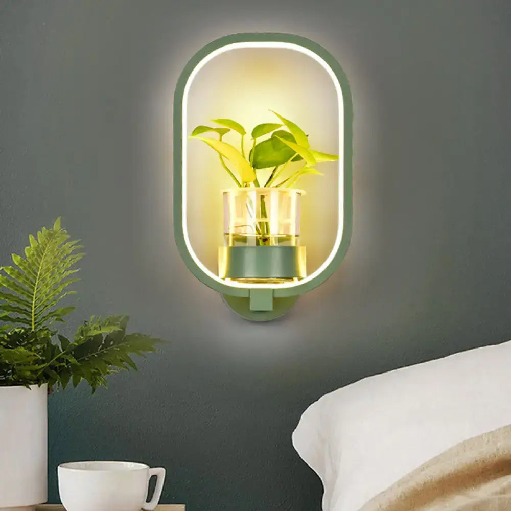 Silver Wall Light Planter