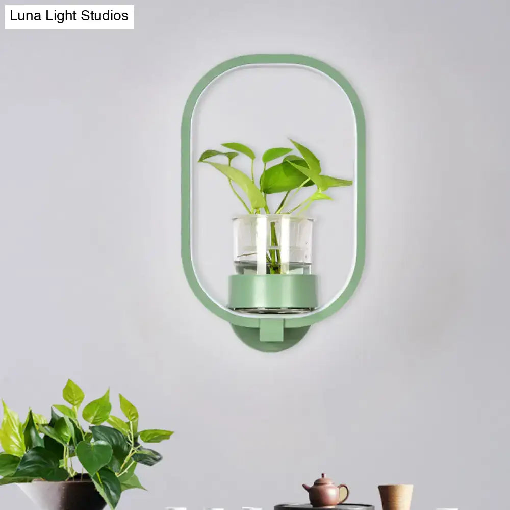Silver Wall Light Planter