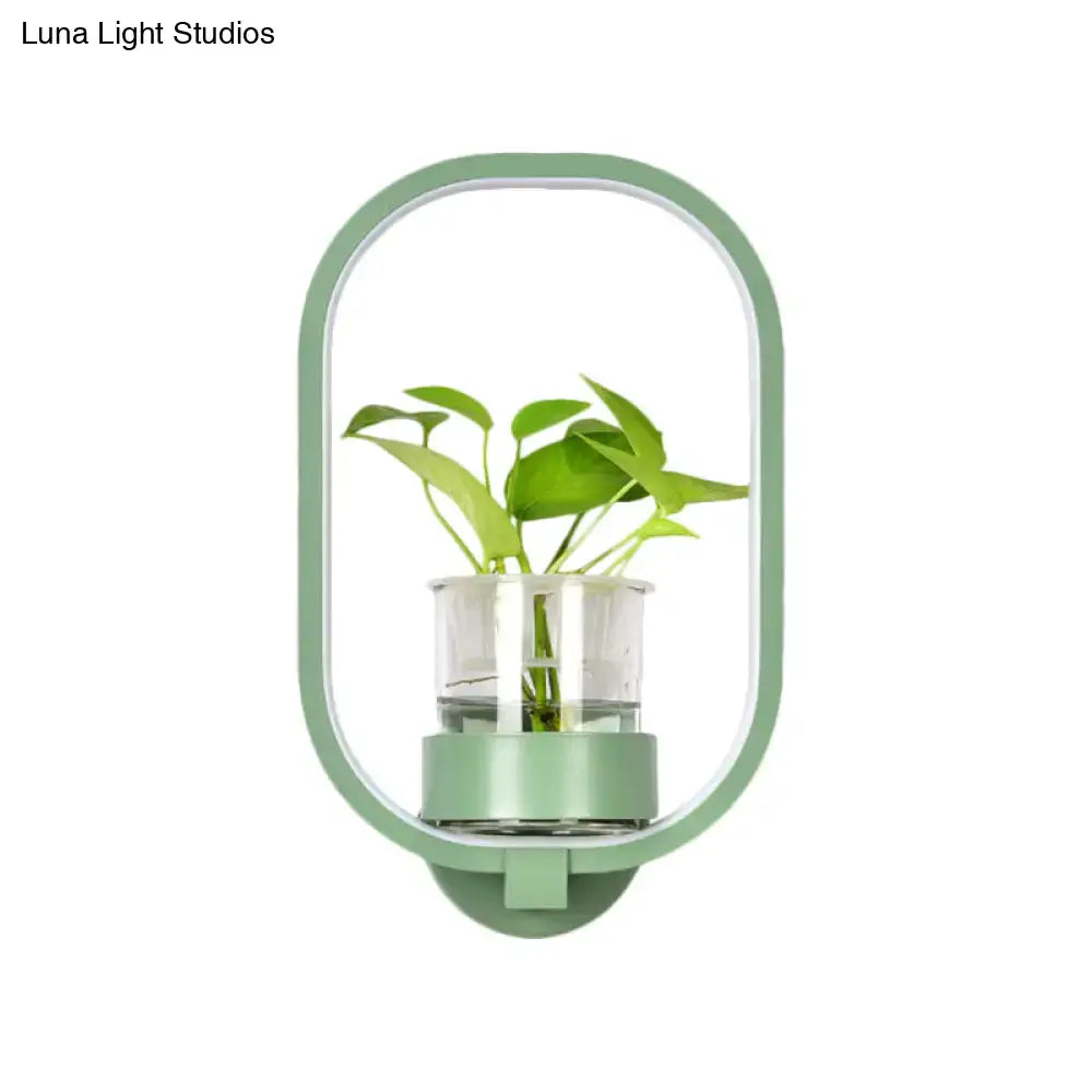 Silver Wall Light Planter