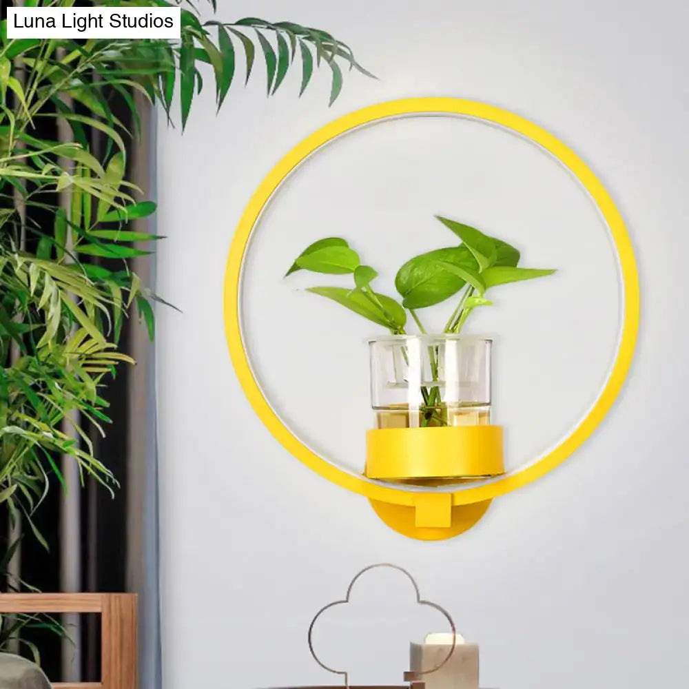 Silver Wall Light Planter