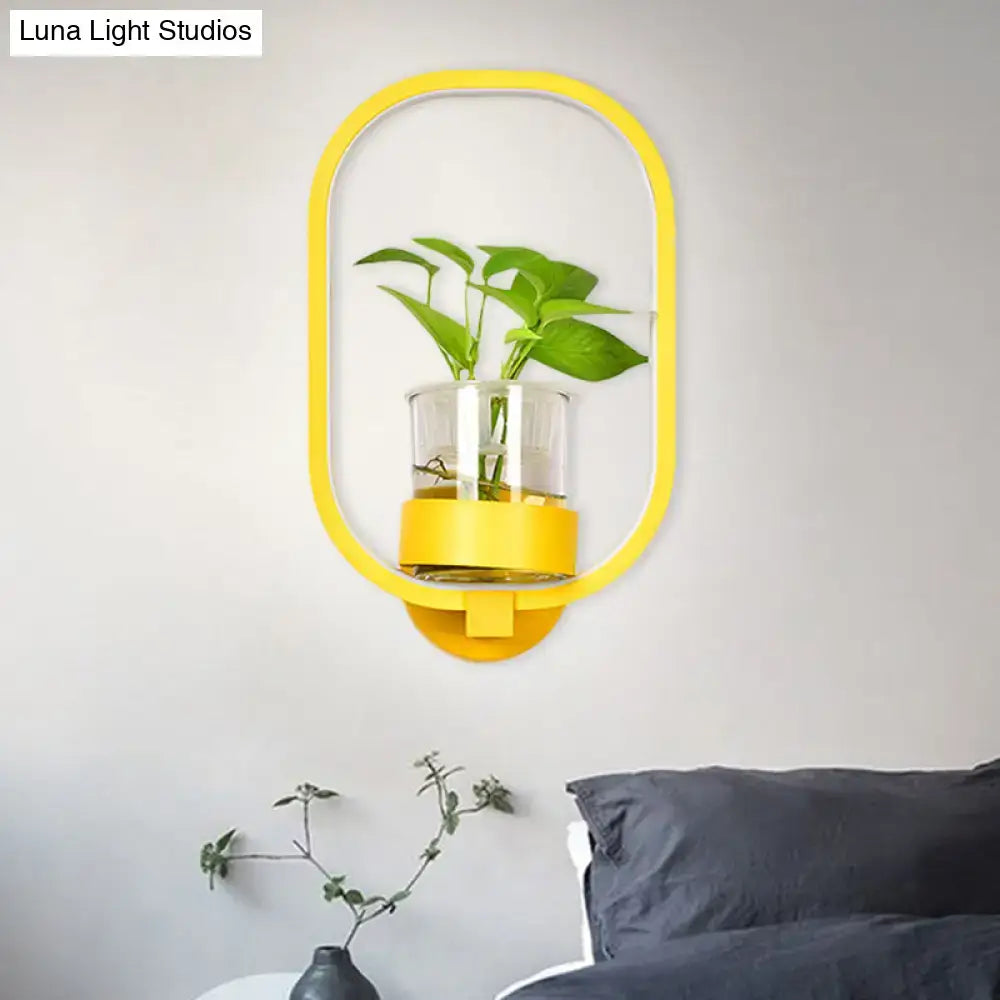 Silver Wall Light Planter