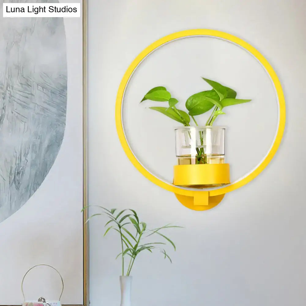 Silver Wall Light Planter