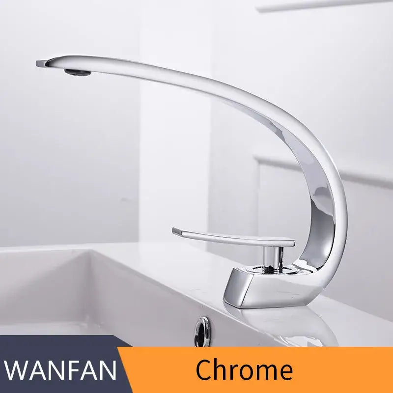 Chrome Waterfall Basin Faucet