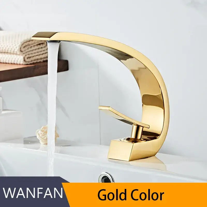 Chrome Waterfall Basin Faucet