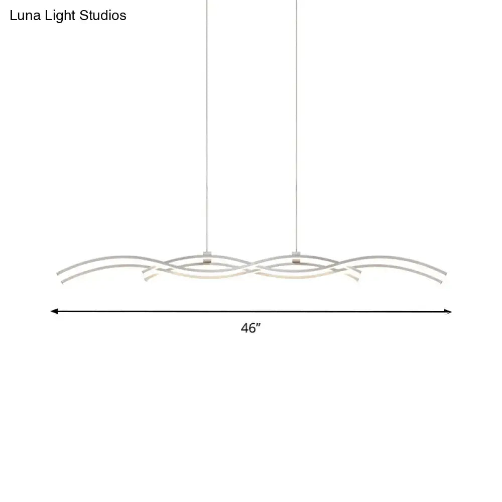 Silver Wave Pendant Light