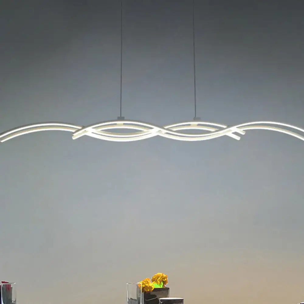 Silver Wave Pendant Light