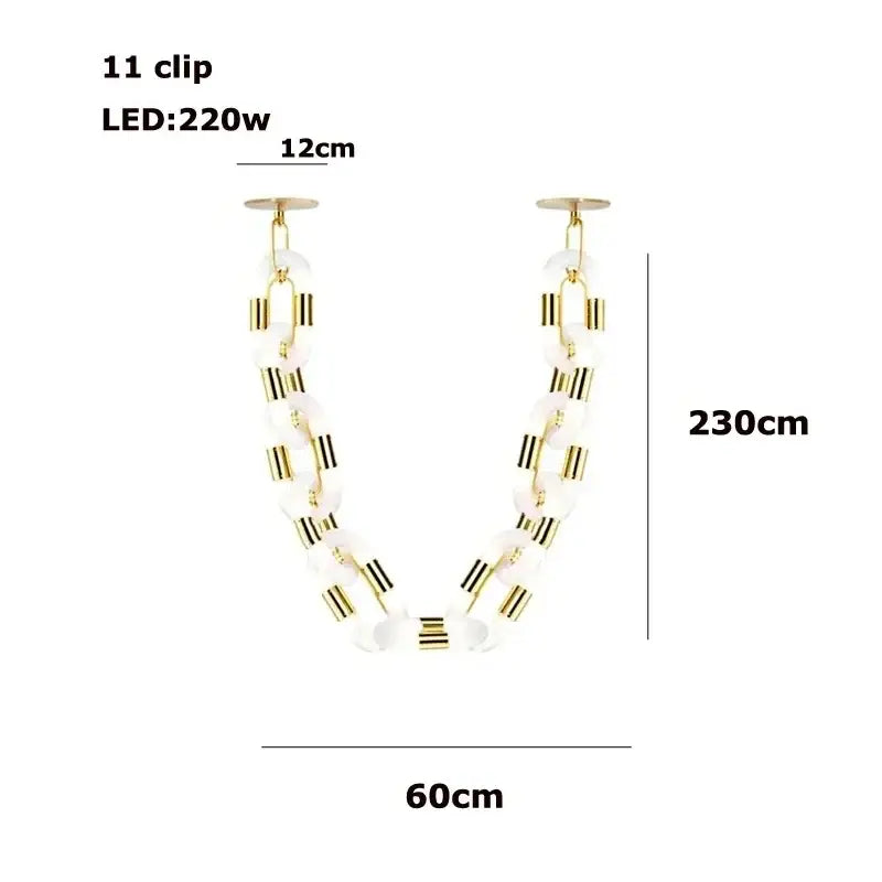 Crystal Gold Chain Chandelier
