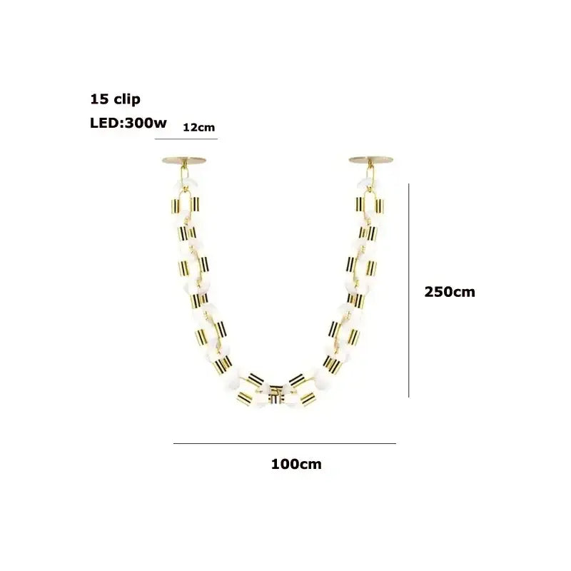 Crystal Gold Chain Chandelier