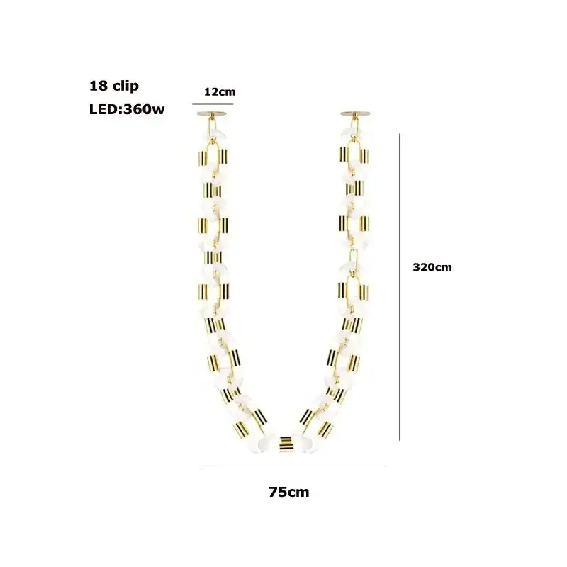 Crystal Gold Chain Chandelier