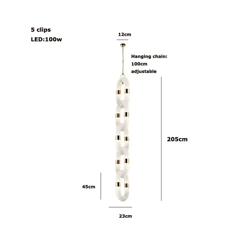 Crystal Gold Chain Chandelier