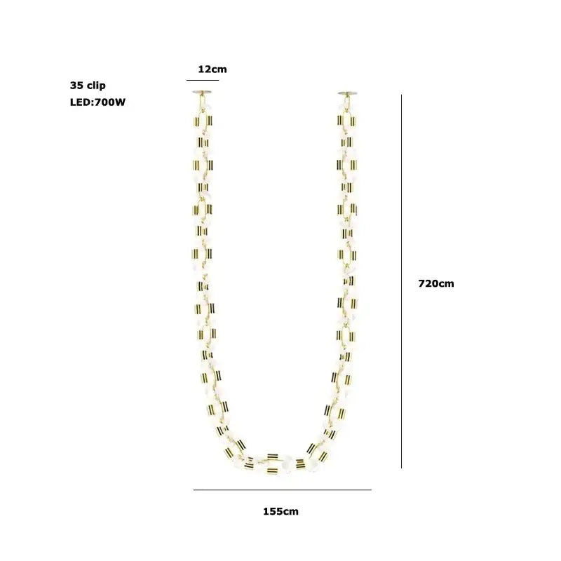 Crystal Gold Chain Chandelier