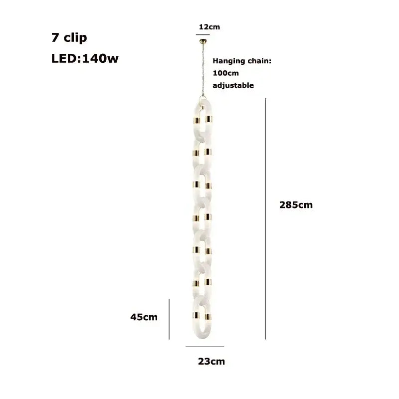 Crystal Gold Chain Chandelier