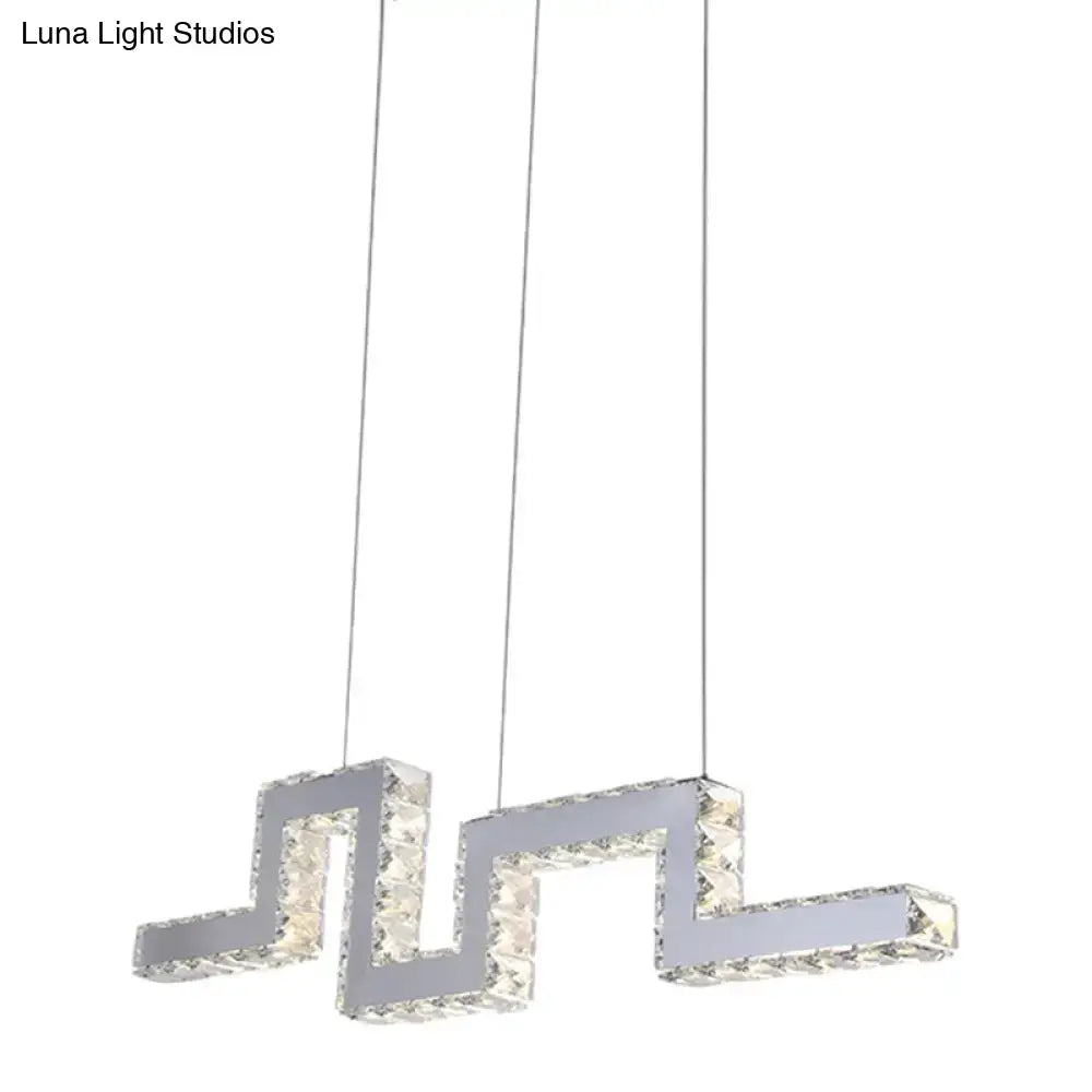 Crystal Zigzag Pendant Light