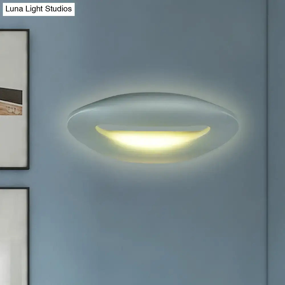 Black White LED Smiling-Face Sconce