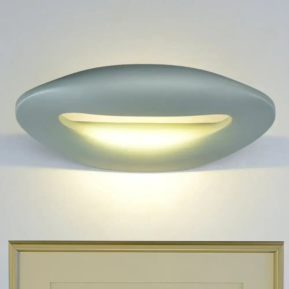 Black White LED Smiling-Face Sconce