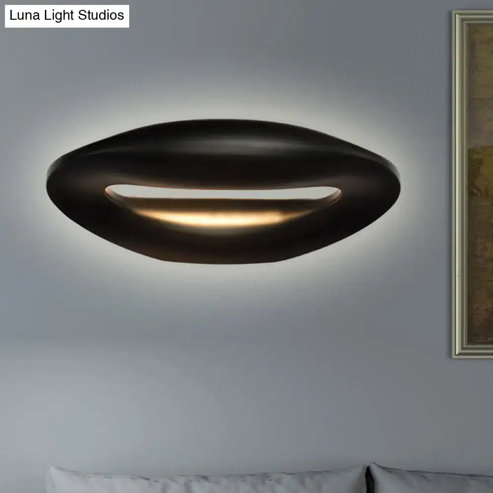 Black White LED Smiling-Face Sconce