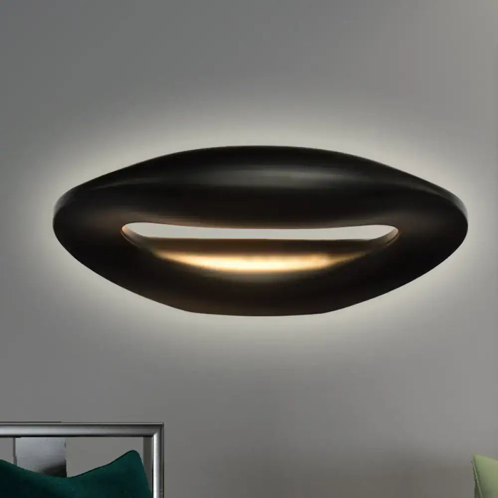 Black White LED Smiling-Face Sconce