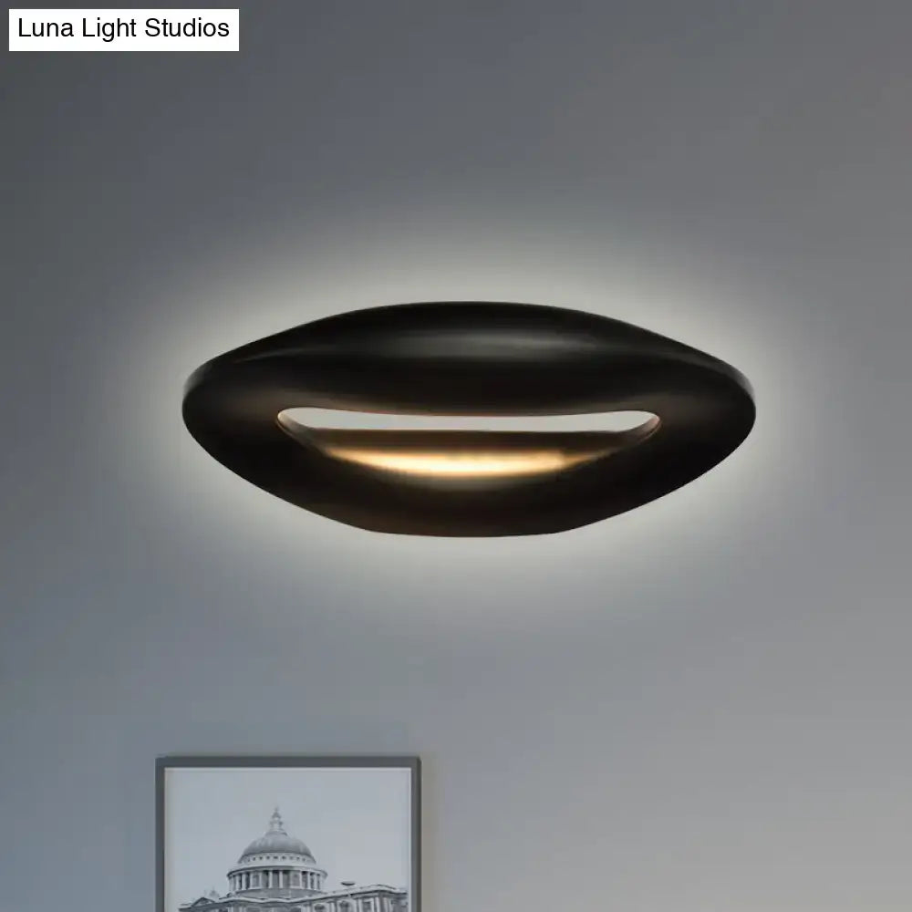 Black White LED Smiling-Face Sconce