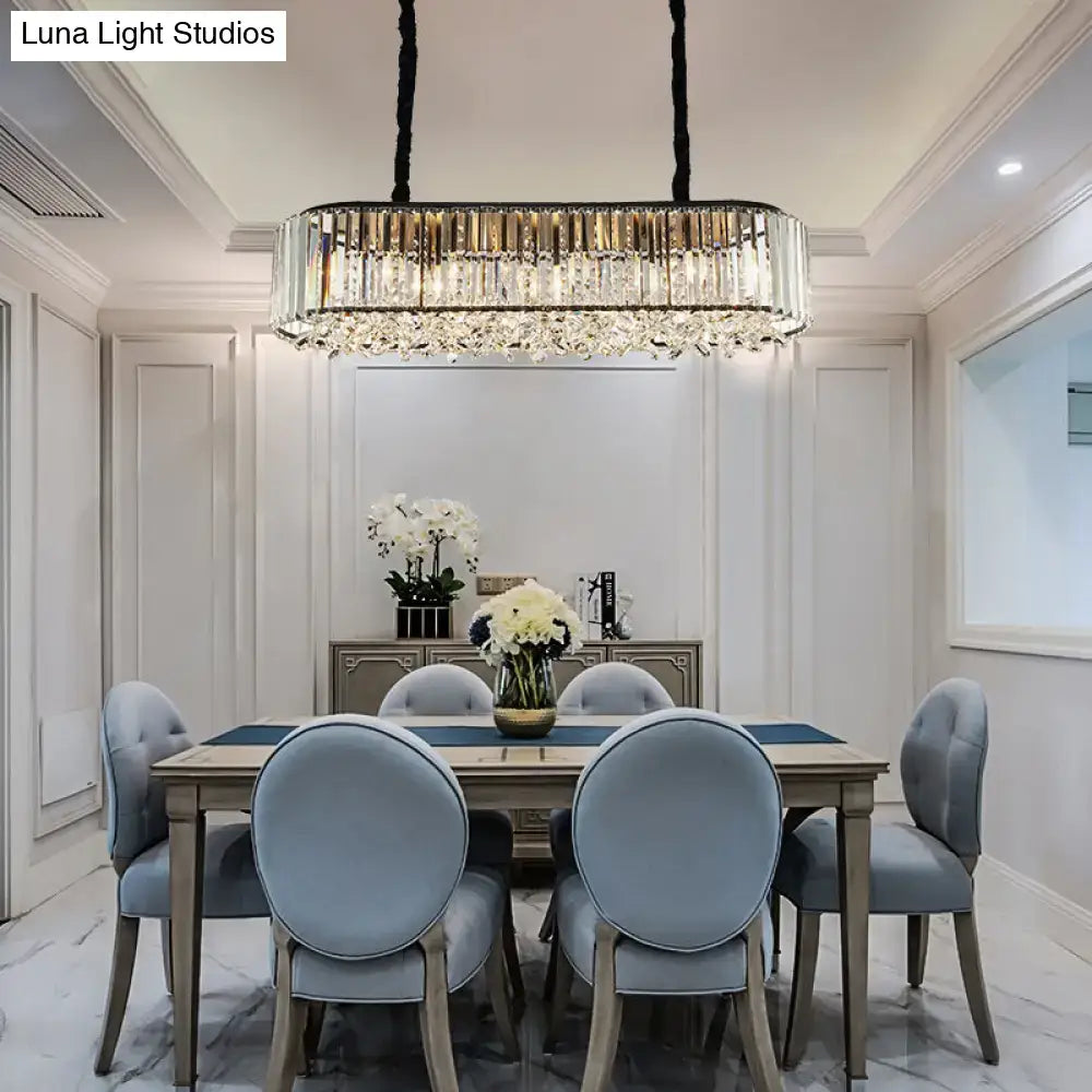 Gray Crystal Pendant Light