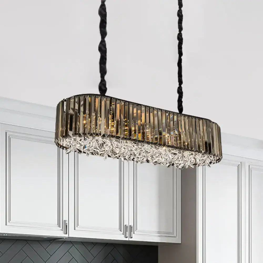 Gray Crystal Pendant Light