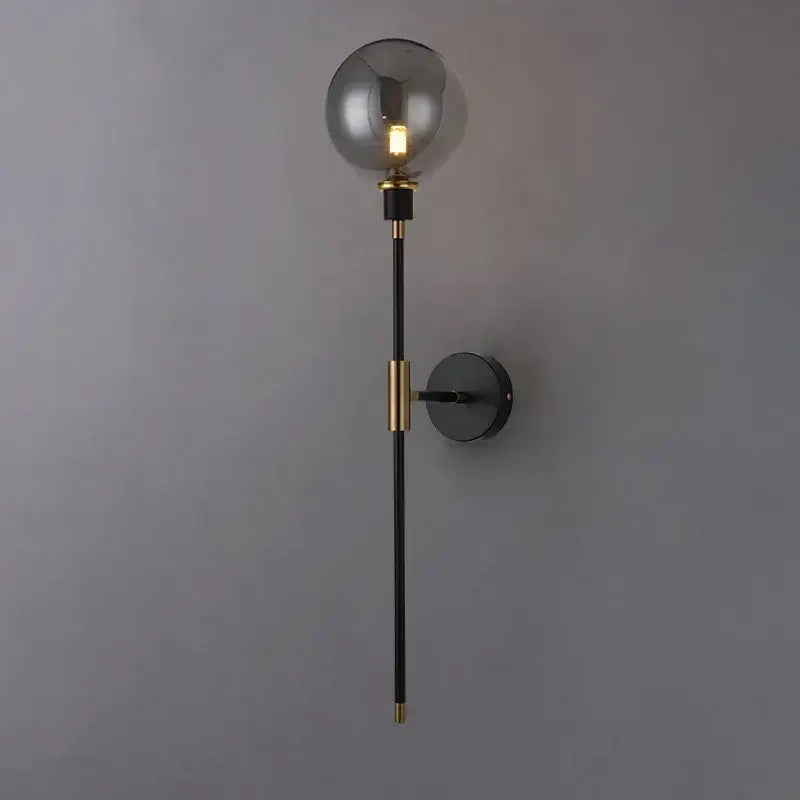 Smoky Glass Ball Sconce