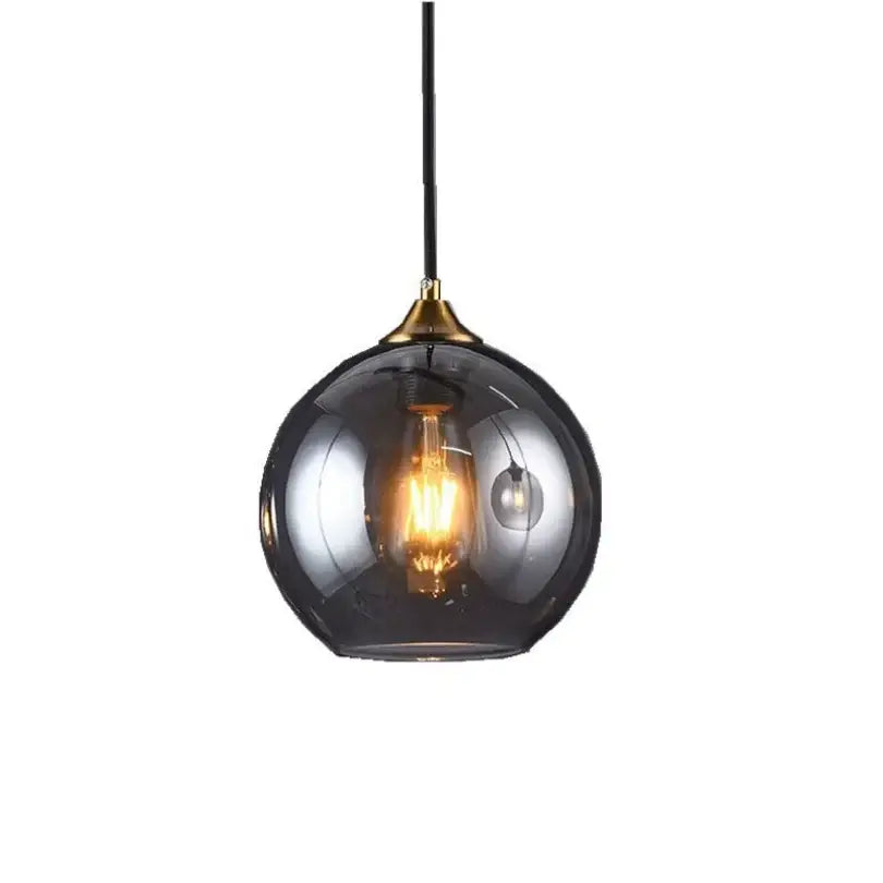Amber Glass Pendant Trio