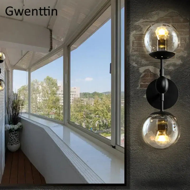 Smoked Glass Bean Sconce