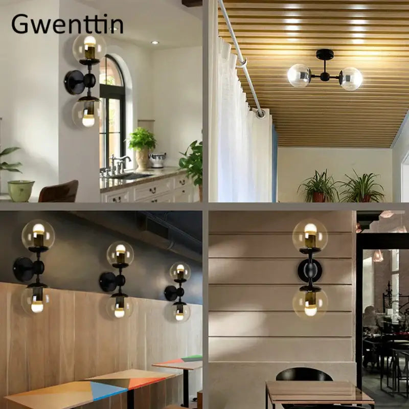 Smoked Glass Bean Sconce