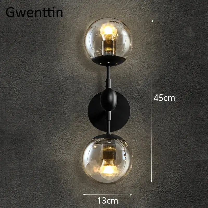 Smoked Glass Bean Sconce