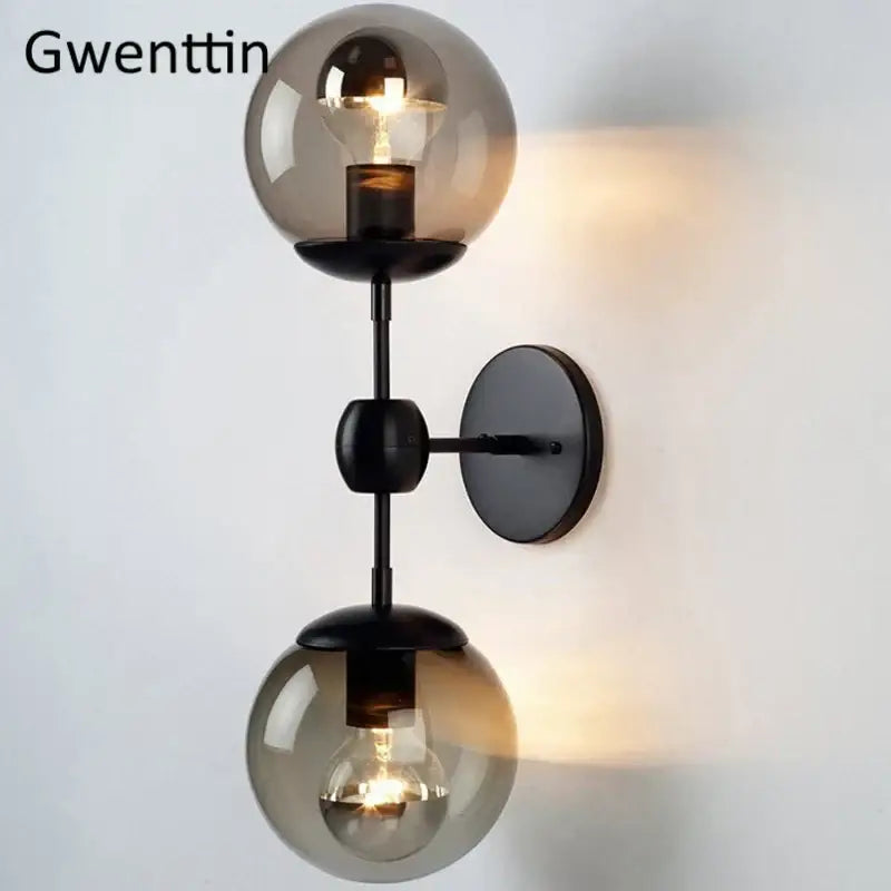 Smoked Glass Bean Sconce