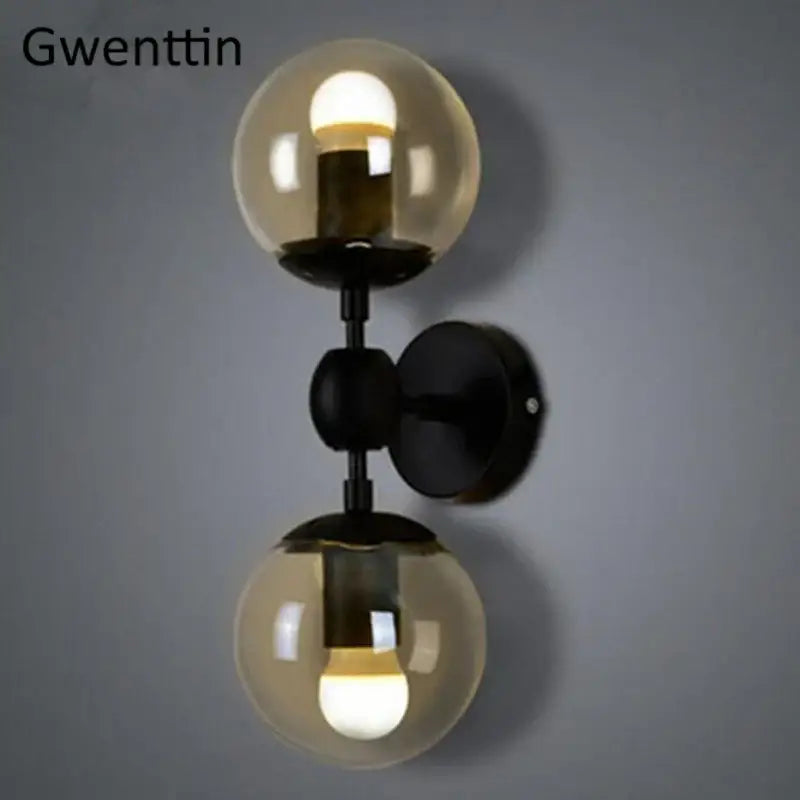 Smoked Glass Bean Sconce