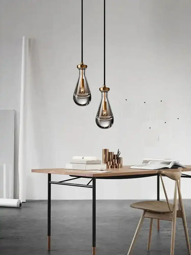 Crystal Copper Pendant Light