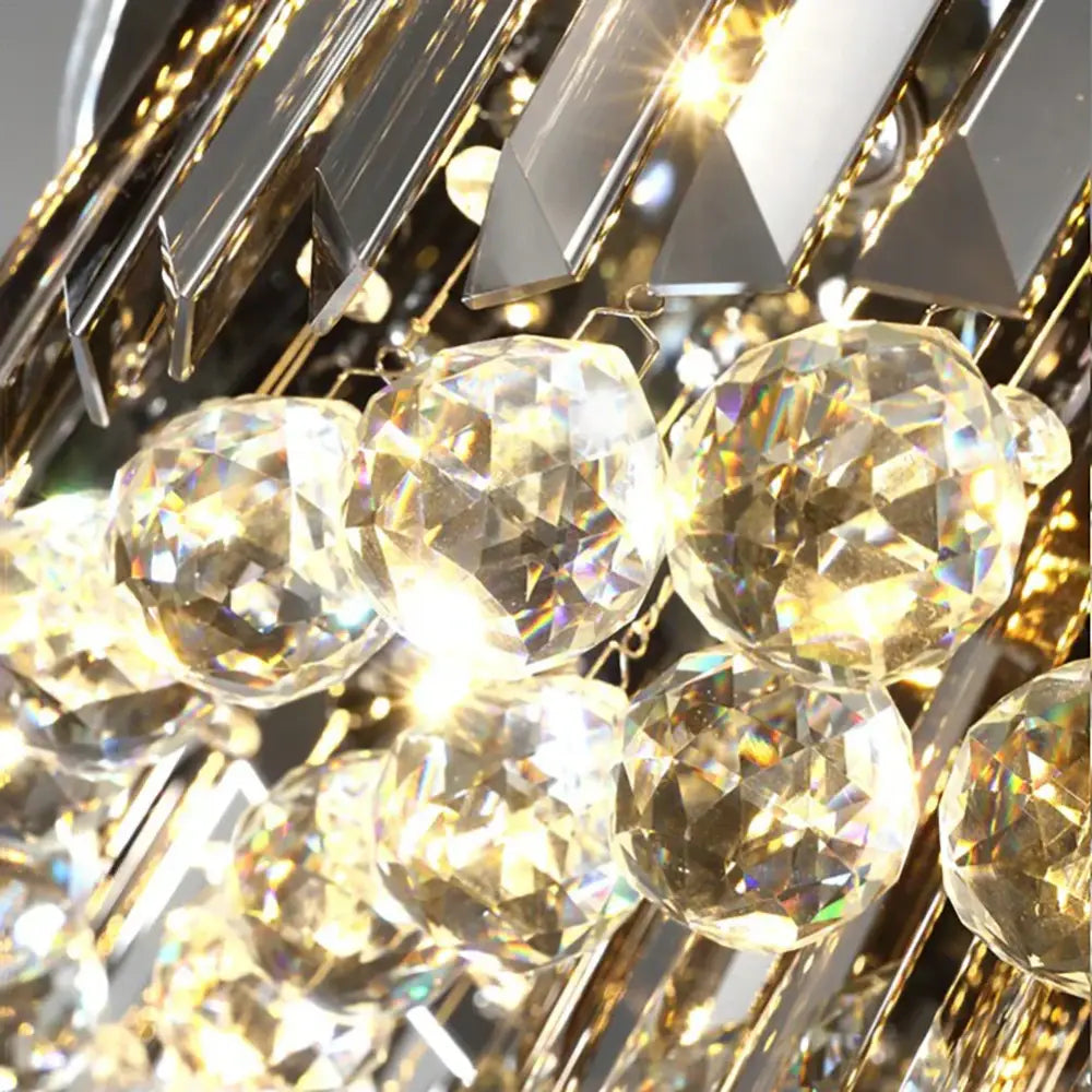 Gray Crystal LED Chandelier