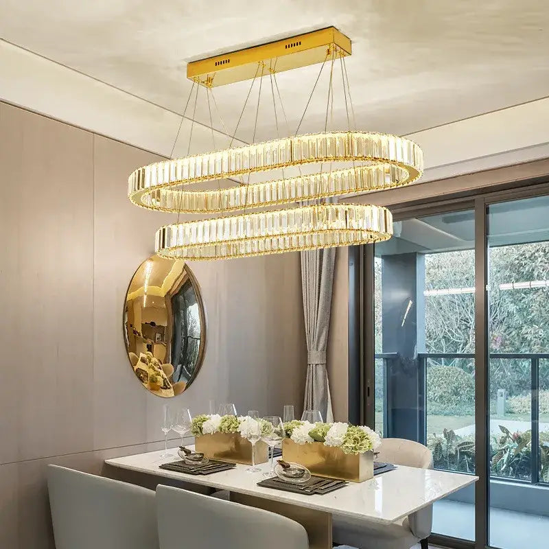 Chrome Crystal LED Chandelier
