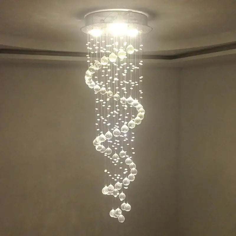 Spiral Crystal Staircase Chandelier