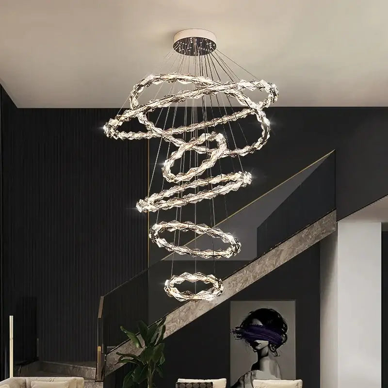 Crystal Spiral Chandelier