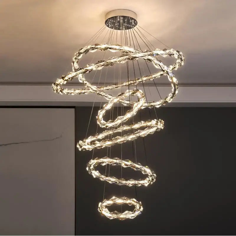 Crystal Spiral Chandelier