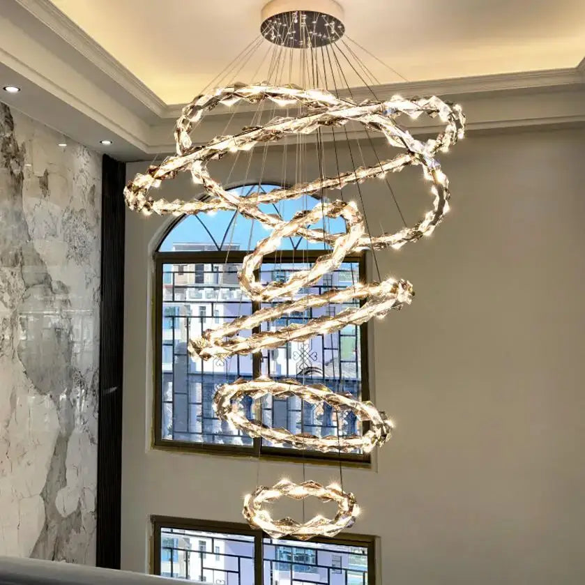 Crystal Spiral Chandelier