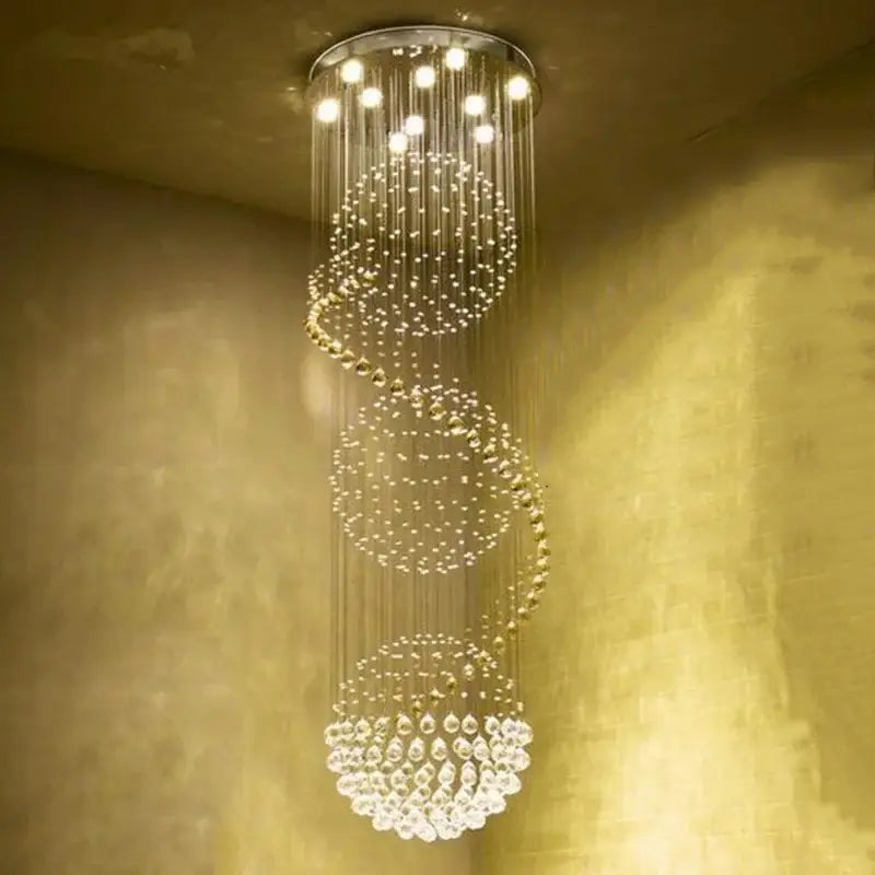 Crystal Spiral LED Chandelier