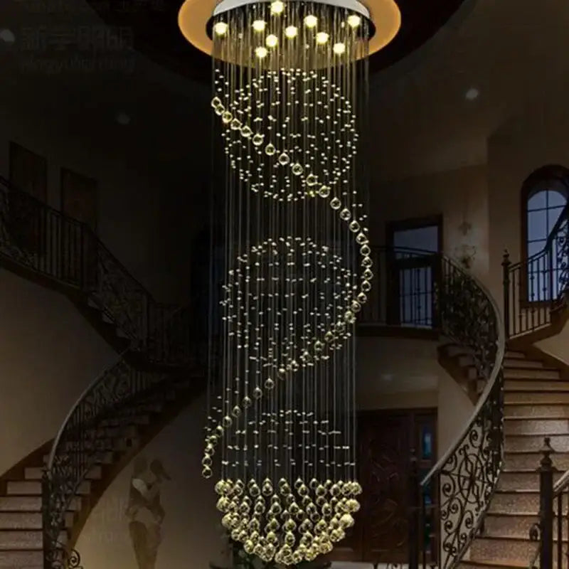 Crystal Spiral LED Chandelier