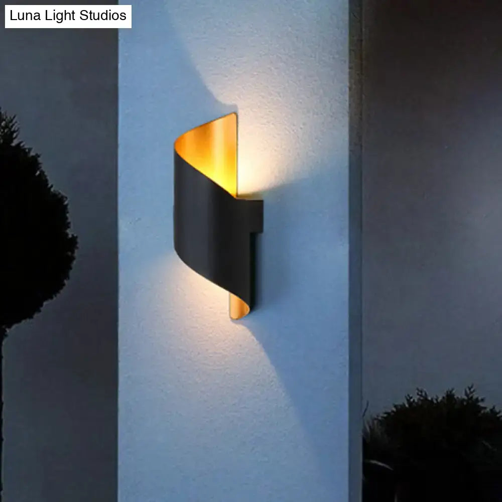 White Gold Spiral Sconce