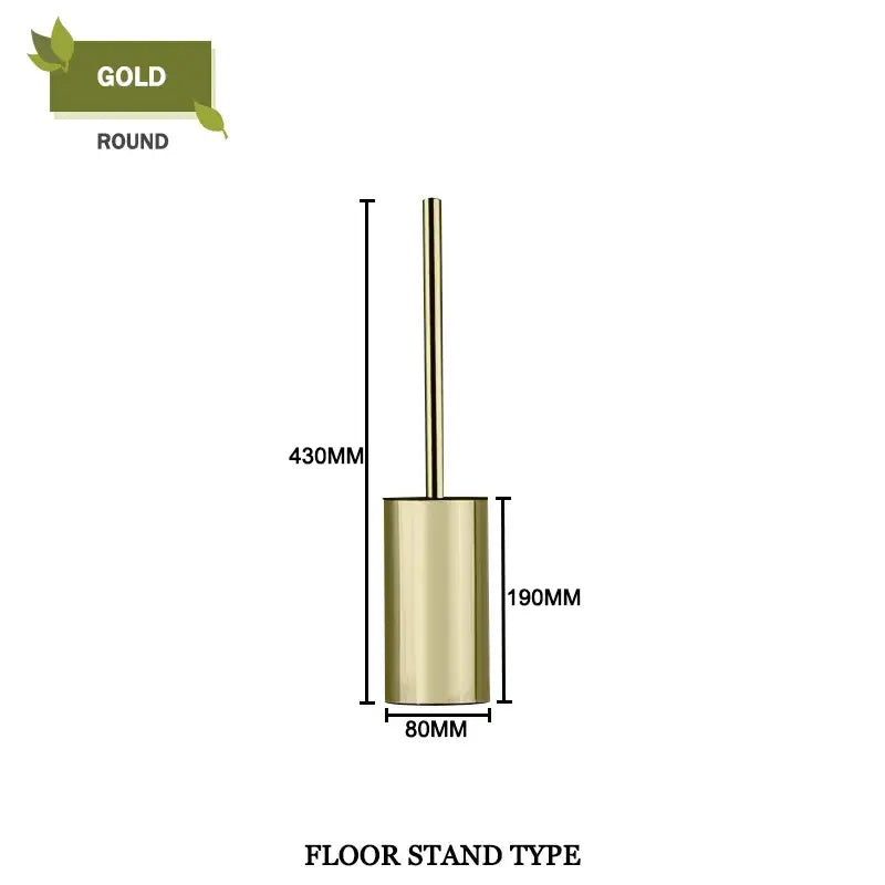 Gold Square Toilet Brush Set